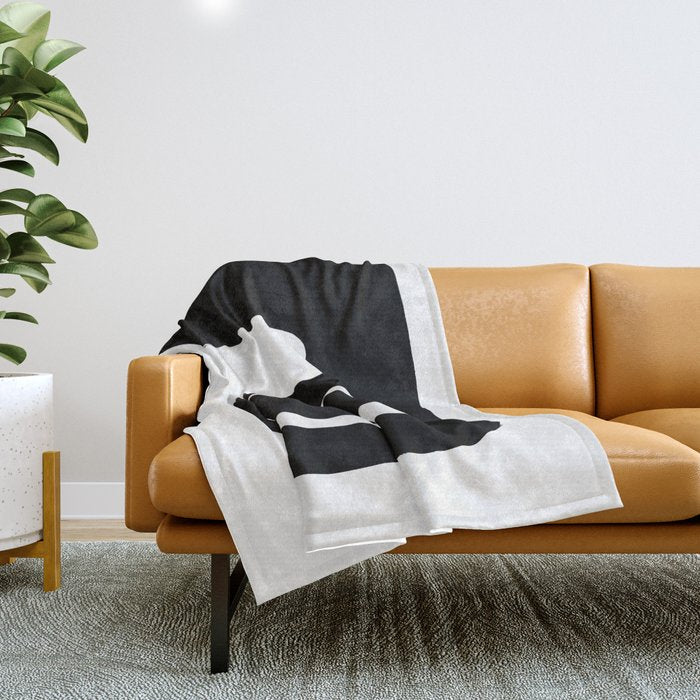 Captured White Background Throw Blanket Gallery Image 1