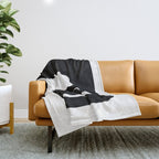Captured White Background Throw Blanket Gallery Image 1