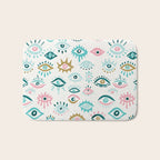 Mystic Eyes - Turquoise & Pink Bath Mat Gallery Image 1