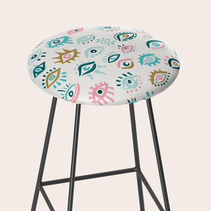 Mystic Eyes - Turquoise & Pink Stool Gallery Image 2