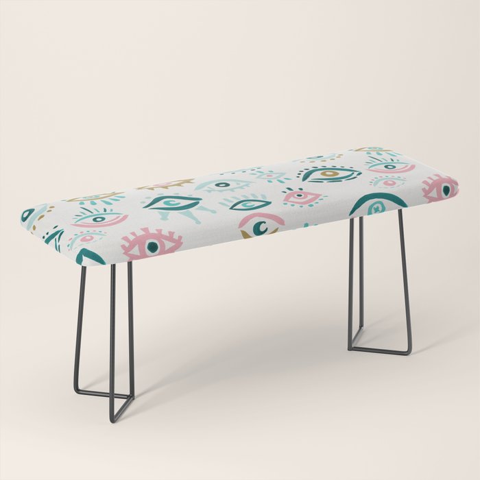 Mystic Eyes - Turquoise & Pink Bench Gallery Image 1