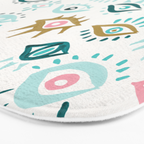 Mystic Eyes - Turquoise & Pink Bath Mat Gallery Image 3