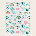 Mystic Eyes - Turquoise & Pink Poster Gallery Image 4