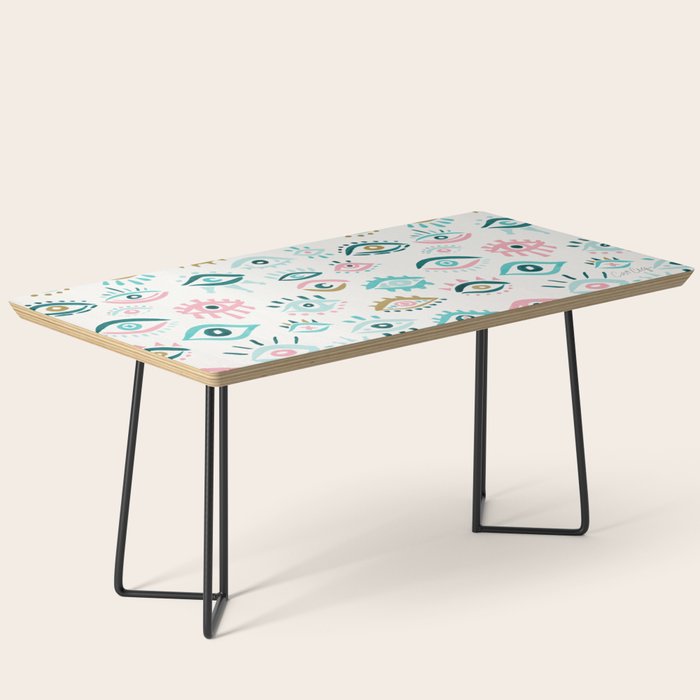 Mystic Eyes - Turquoise & Pink Coffee Table Gallery Image 1