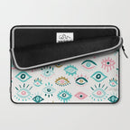 Mystic Eyes - Turquoise & Pink Laptop Sleeve Gallery Image 2