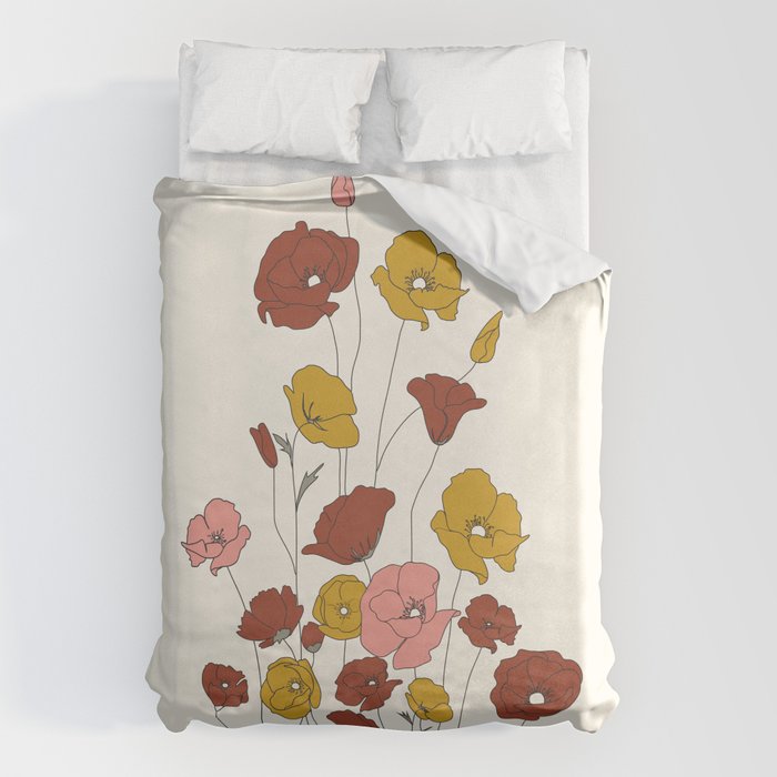 Colorful Poppy Flowers Duvet Cover Gallery Image 6