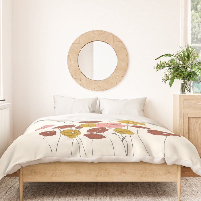 Colorful Poppy Flowers Duvet Cover Gallery Image 3