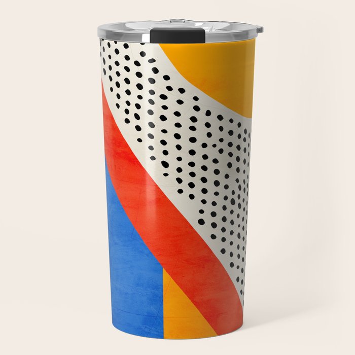 Mid Century Abstract Landscape Travel Mug Gallery Image 1