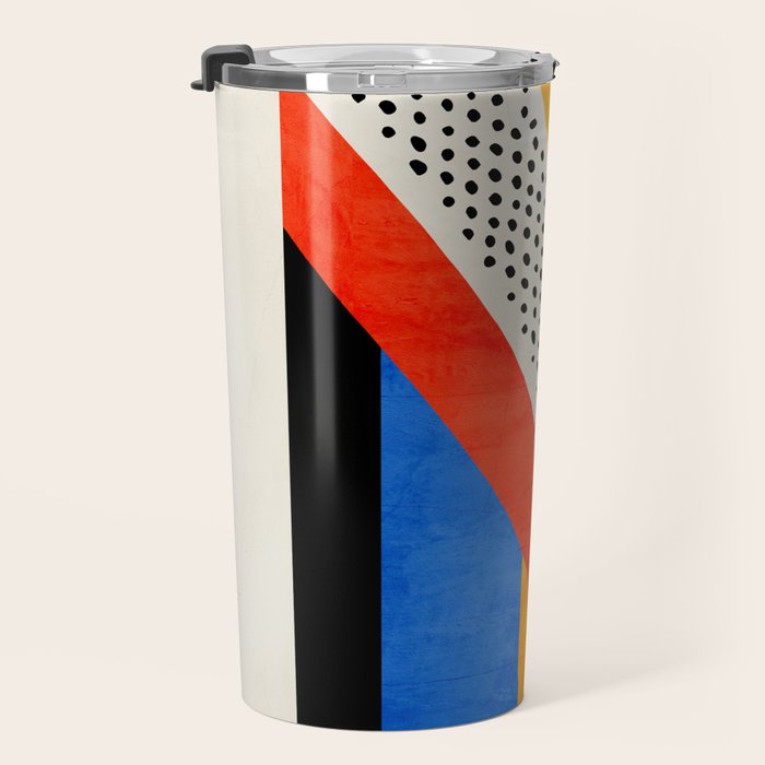 Mid Century Abstract Landscape Travel Mug Gallery Image 3