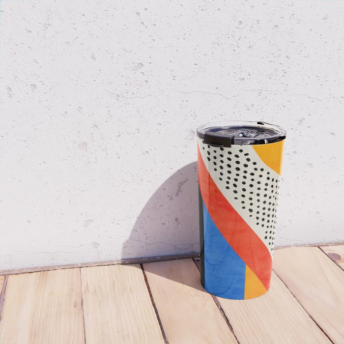 Mid Century Abstract Landscape Travel Mug Gallery Image 4