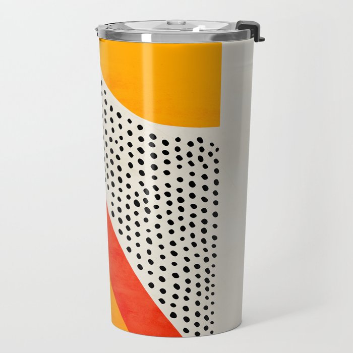 Mid Century Abstract Landscape Travel Mug Gallery Image 2