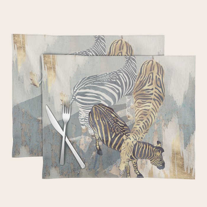 Metallic Zebras Placemat Gallery Image 1