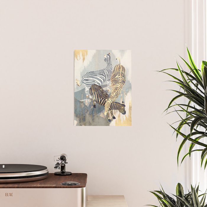 Metallic Zebras Poster Gallery Image 2