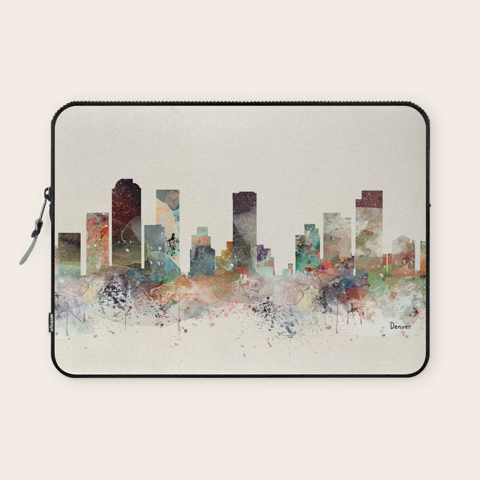 denver colorado skyline Laptop Sleeve Gallery Image 1