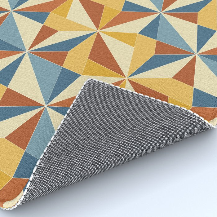 Kaleidoscope Tile Pattern IV Bright Vibrant Summer Rug Gallery Image 4