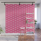 Tiny Submarines - Bright Pink Wall Mural Gallery Image 1
