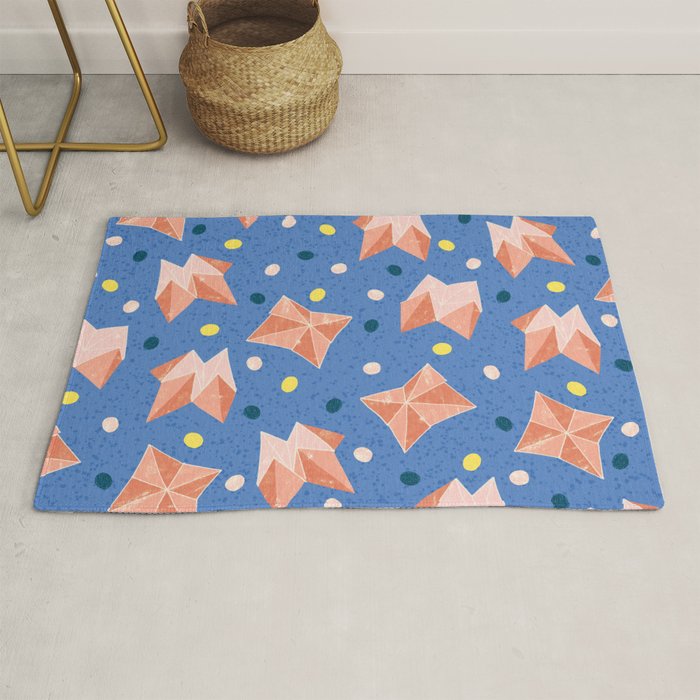 Origami Fortune Teller in Lavender & Pastel Pink Rug Gallery Image 1
