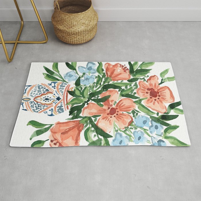 Peachy Florals Rug Gallery Image 1