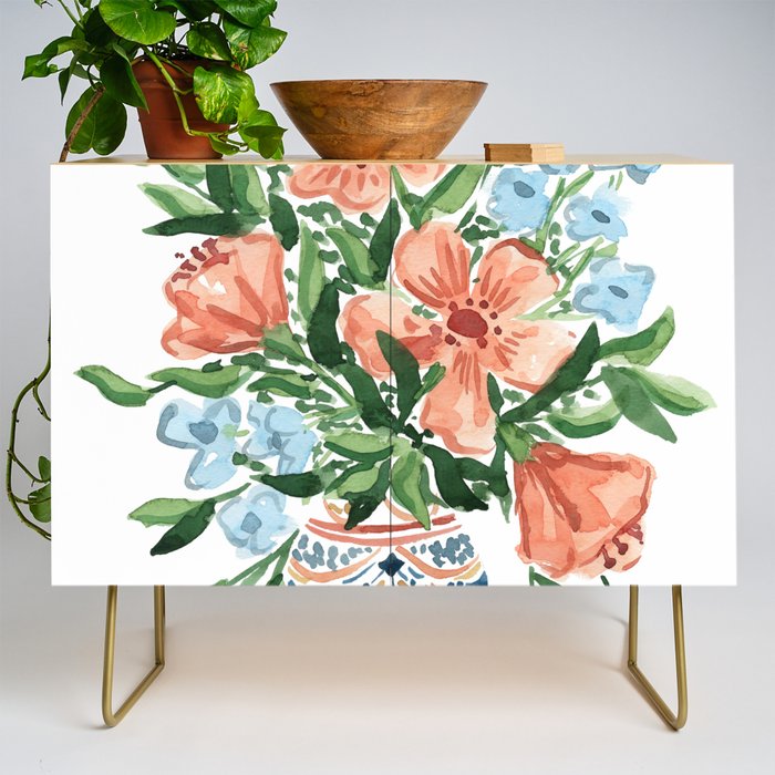 Peachy Florals Credenza Gallery Image 1