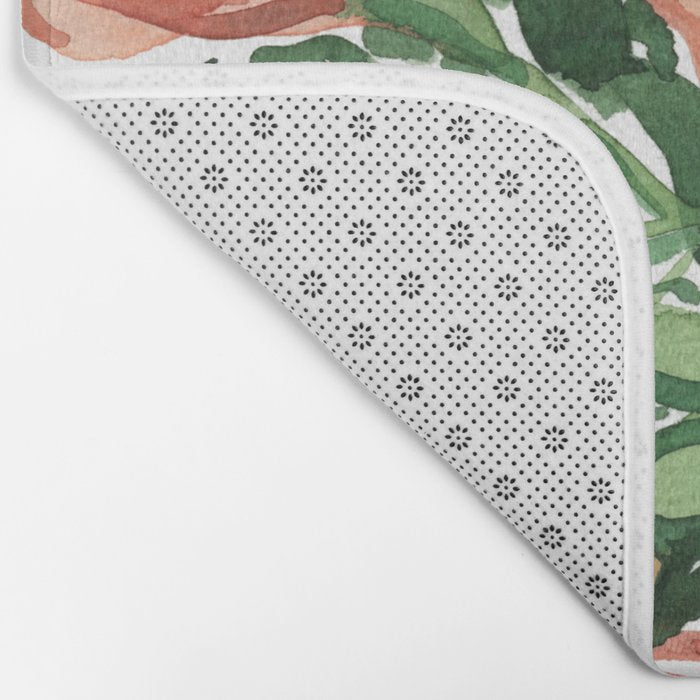 Peachy Florals Bath Mat Gallery Image 2