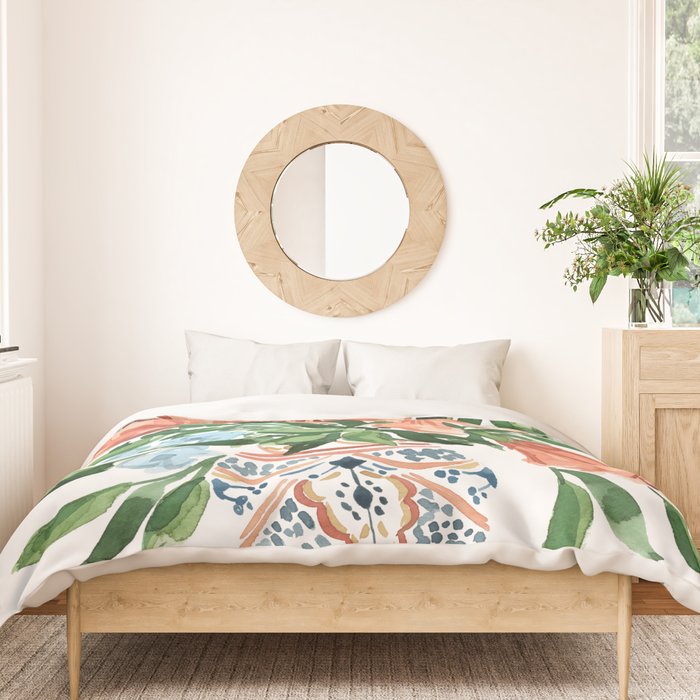 Peachy Florals Duvet Cover Gallery Image 3