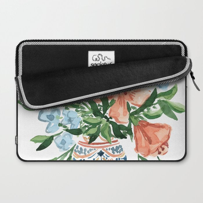 Peachy Florals Laptop Sleeve Gallery Image 2