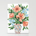 Peachy Florals Stationery Card Gallery Image 2