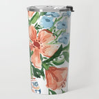 Peachy Florals Travel Mug Gallery Image 2