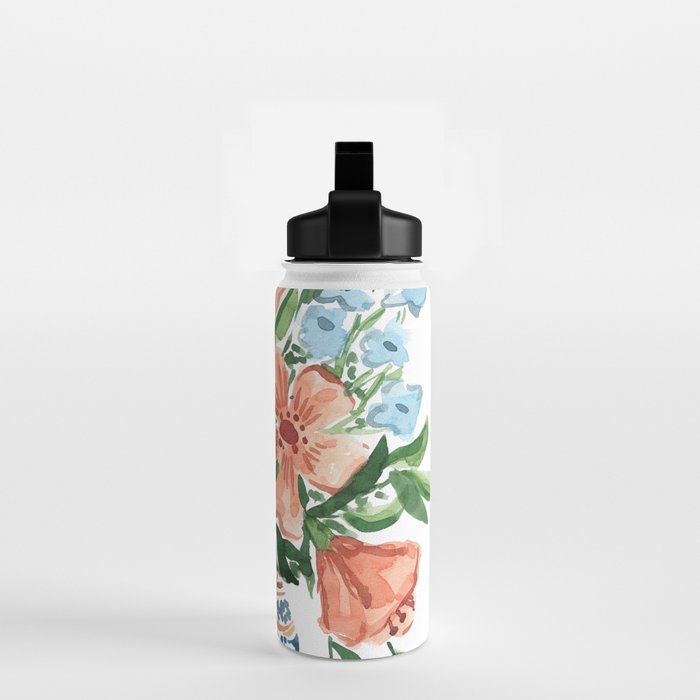 Peachy Florals Water Bottle Gallery Image 2