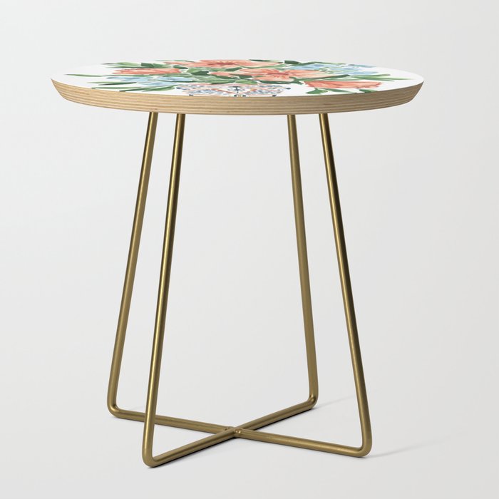 Peachy Florals Side Table Gallery Image 1