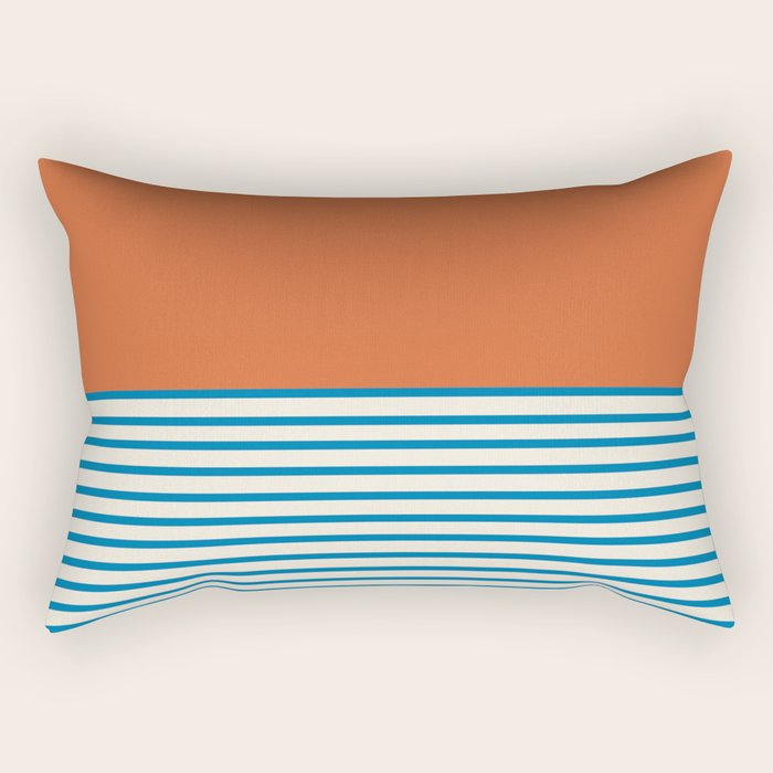 Sunrise Sunset IV - Orange Blue Rectangular Pillow Gallery Image 2