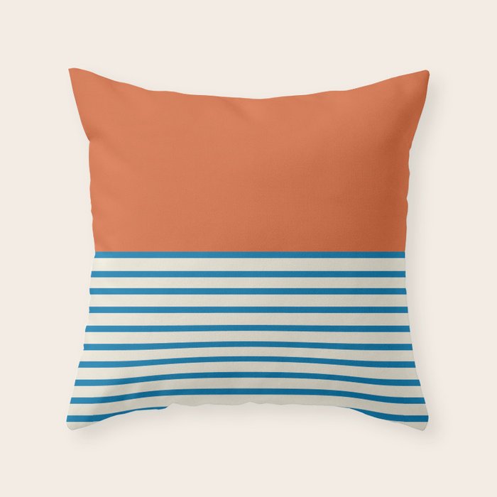 Sunrise Sunset IV - Orange Blue Throw Pillow Gallery Image 1