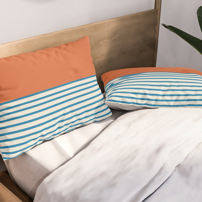 Sunrise Sunset IV - Orange Blue Pillow Sham Gallery Image 2