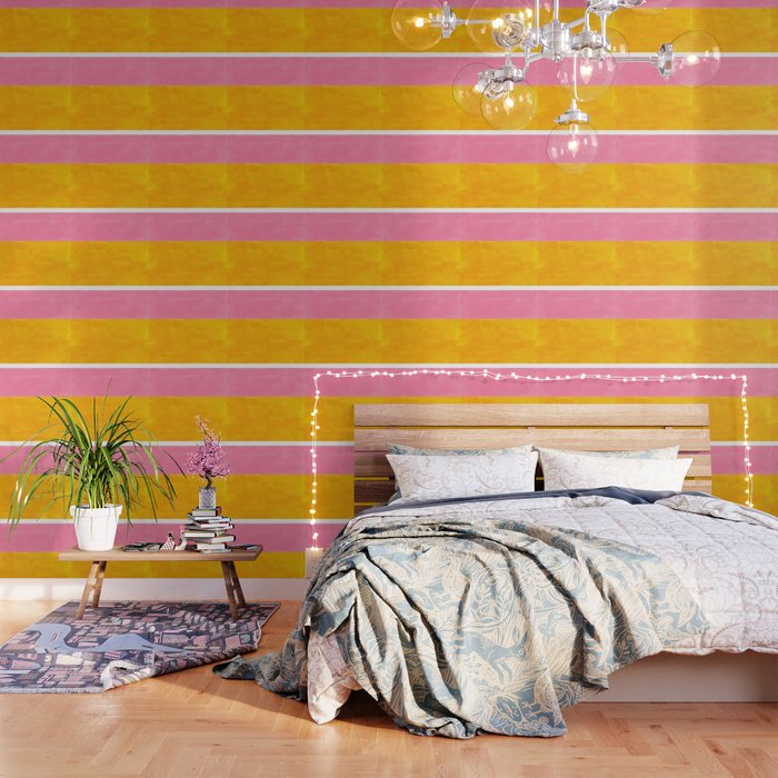 Pastel Yellow Pink Rothko Minimalist Mid Century Abstract Color Field Squares Wallpaper Gallery Image 3