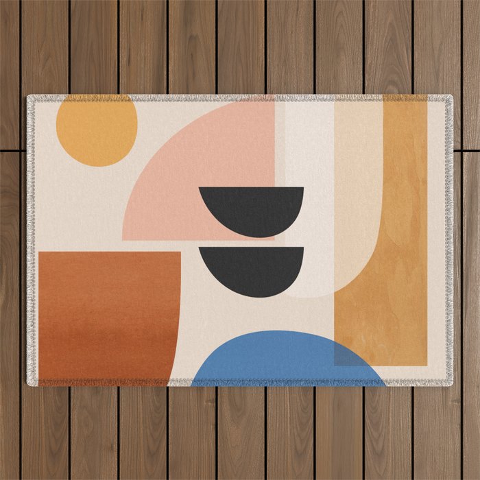 Abstract Minimal Shapes 52 Outdoor Rug Gallery Image 1