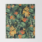 Tropical Orange Garden III Throw Blanket Gallery Image 2