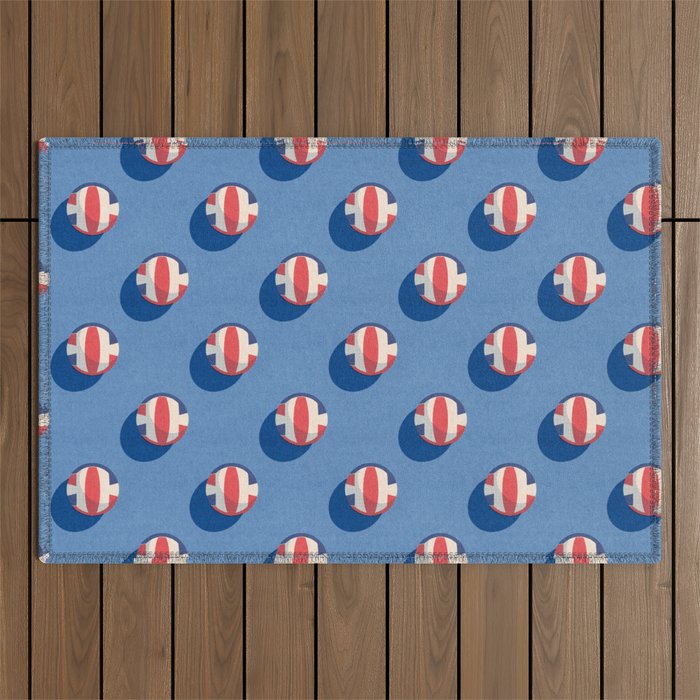 BALLS Volleyball - pattern Outdoor Rug Gallery Image 1