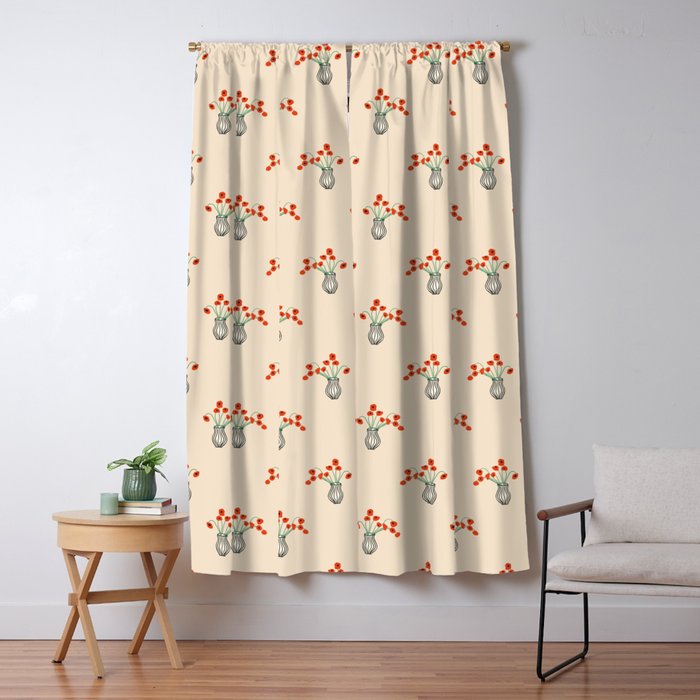 Flowers in Vase  Window Curtain Gallery Image 1