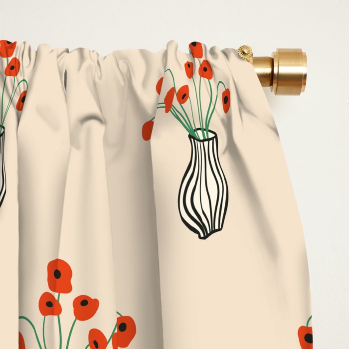 Flowers in Vase  Window Curtain Gallery Image 2