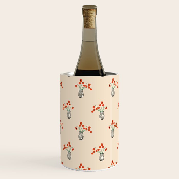 Flowers in Vase  Wine Chiller Gallery Image 1