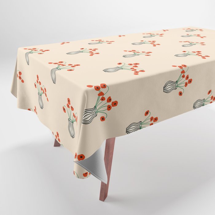 Flowers in Vase  Tablecloth Gallery Image 1