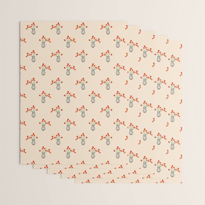 Flowers in Vase  Wrapping Paper Gallery Image 3