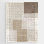 Neutral Minimalism Beige Tan Sand Abstract Artwork Jigsaw Puzzle Gallery Image 1