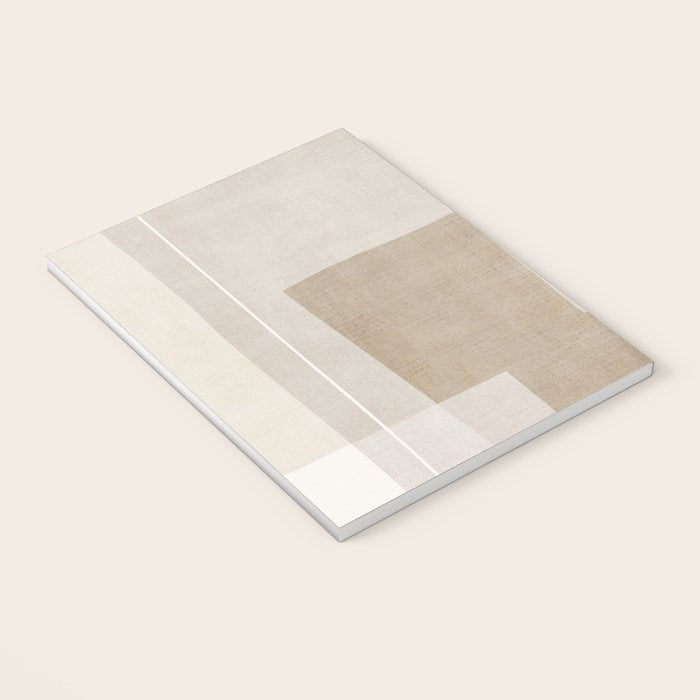 Neutral Minimalism Beige Tan Sand Abstract Artwork Notebook Gallery Image 3