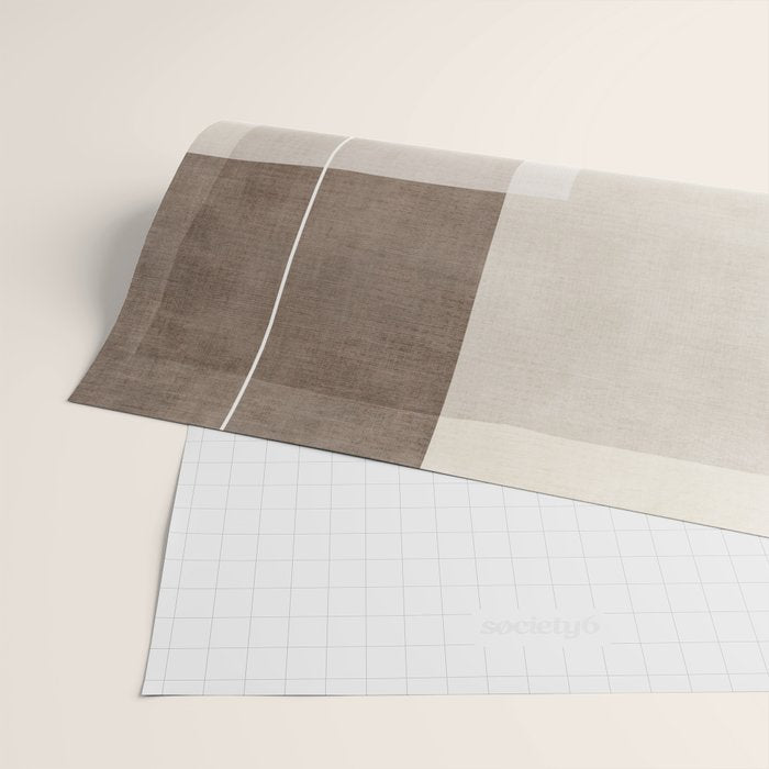 Neutral Minimalism Beige Tan Sand Abstract Artwork Wrapping Paper Gallery Image 2