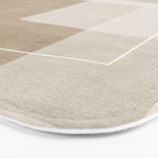 Neutral Minimalism Beige Tan Sand Abstract Artwork Bath Mat Gallery Image 3