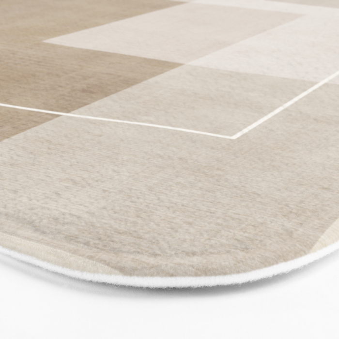 Neutral Minimalism Beige Tan Sand Abstract Artwork Bath Mat Gallery Image 3