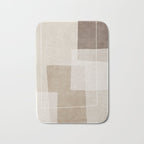 Neutral Minimalism Beige Tan Sand Abstract Artwork Bath Mat Gallery Image 1