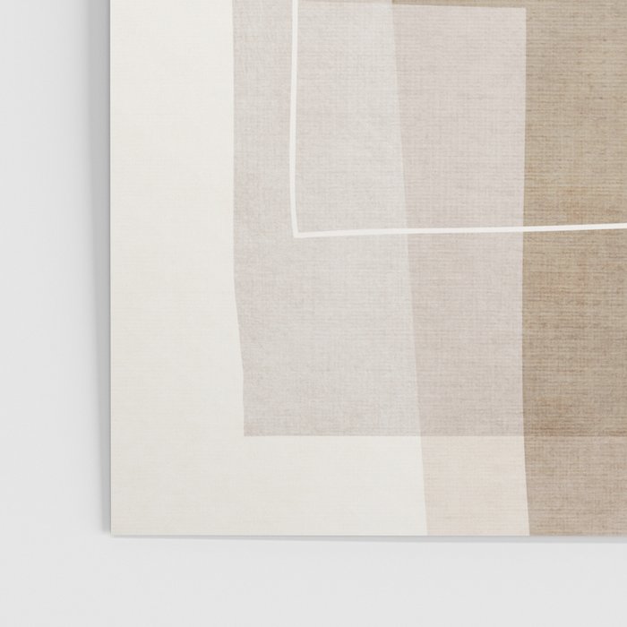 Neutral Minimalism Beige Tan Sand Abstract Artwork Poster Gallery Image 3