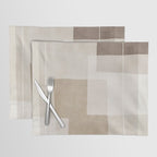 Neutral Minimalism Beige Tan Sand Abstract Artwork Placemat Gallery Image 1